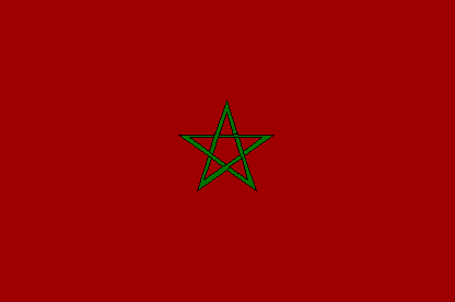 Флаг Марокко. Красный и со звездой :-)
